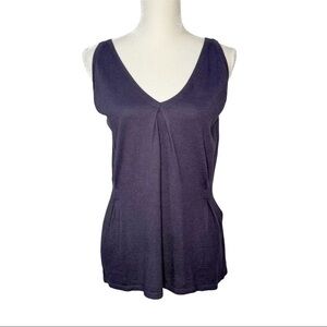 Sita Murt Gray Sleeveless Bamboo / Cotton Knitted v-neck Top